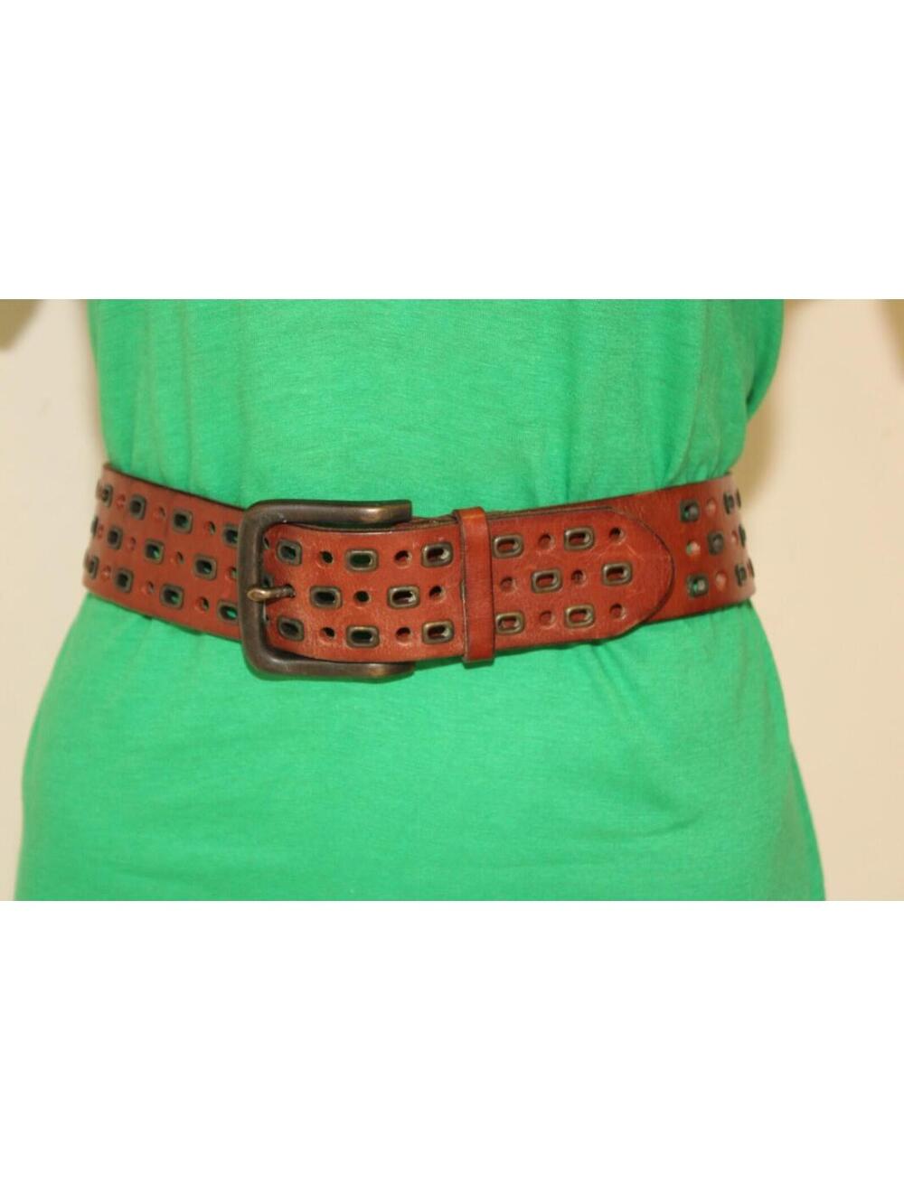 Ralph Lauren Brown Leather Belt w/ Grommets sz. L